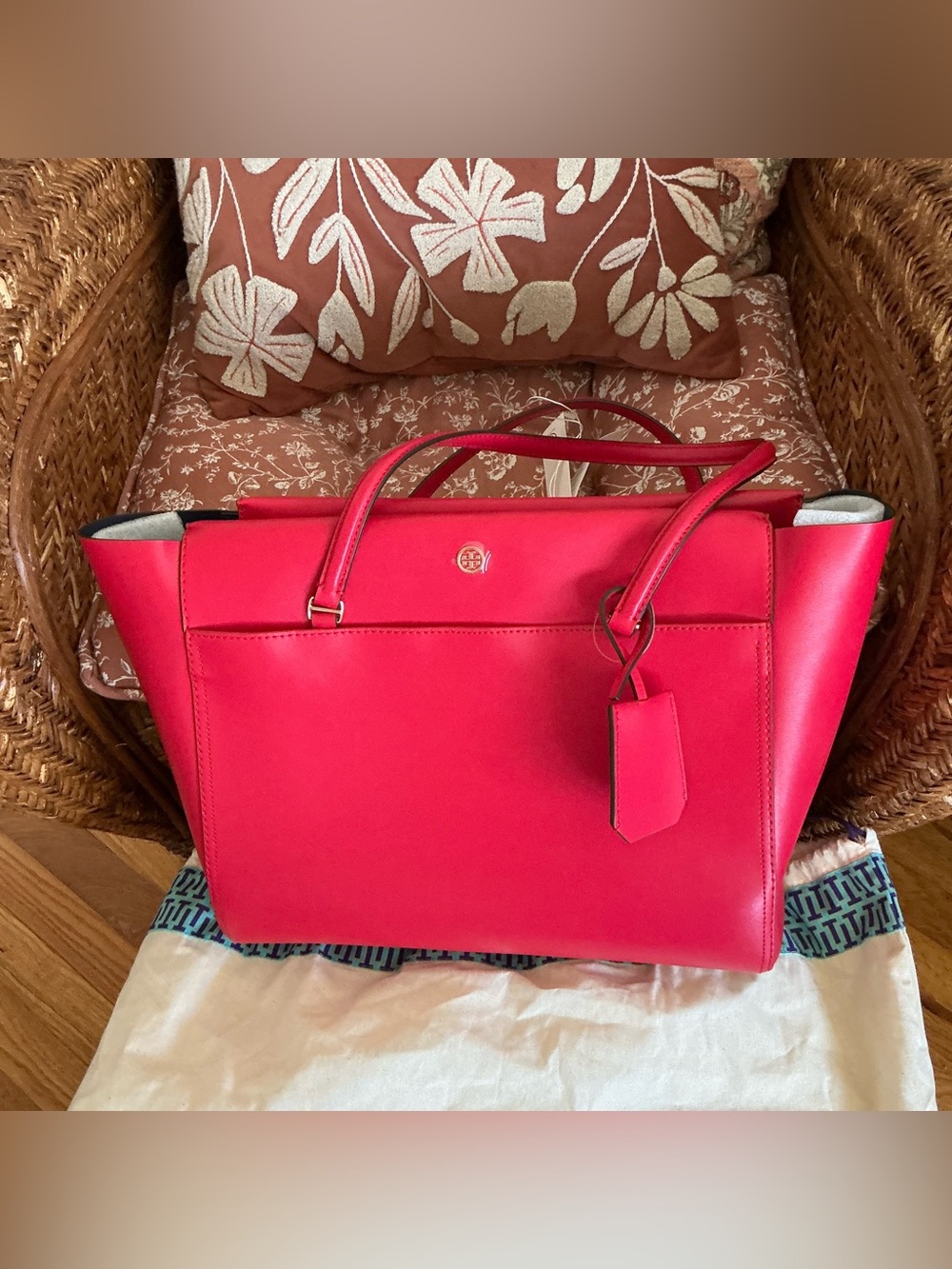 Tory Burch Red Leather โParkerโ Tote